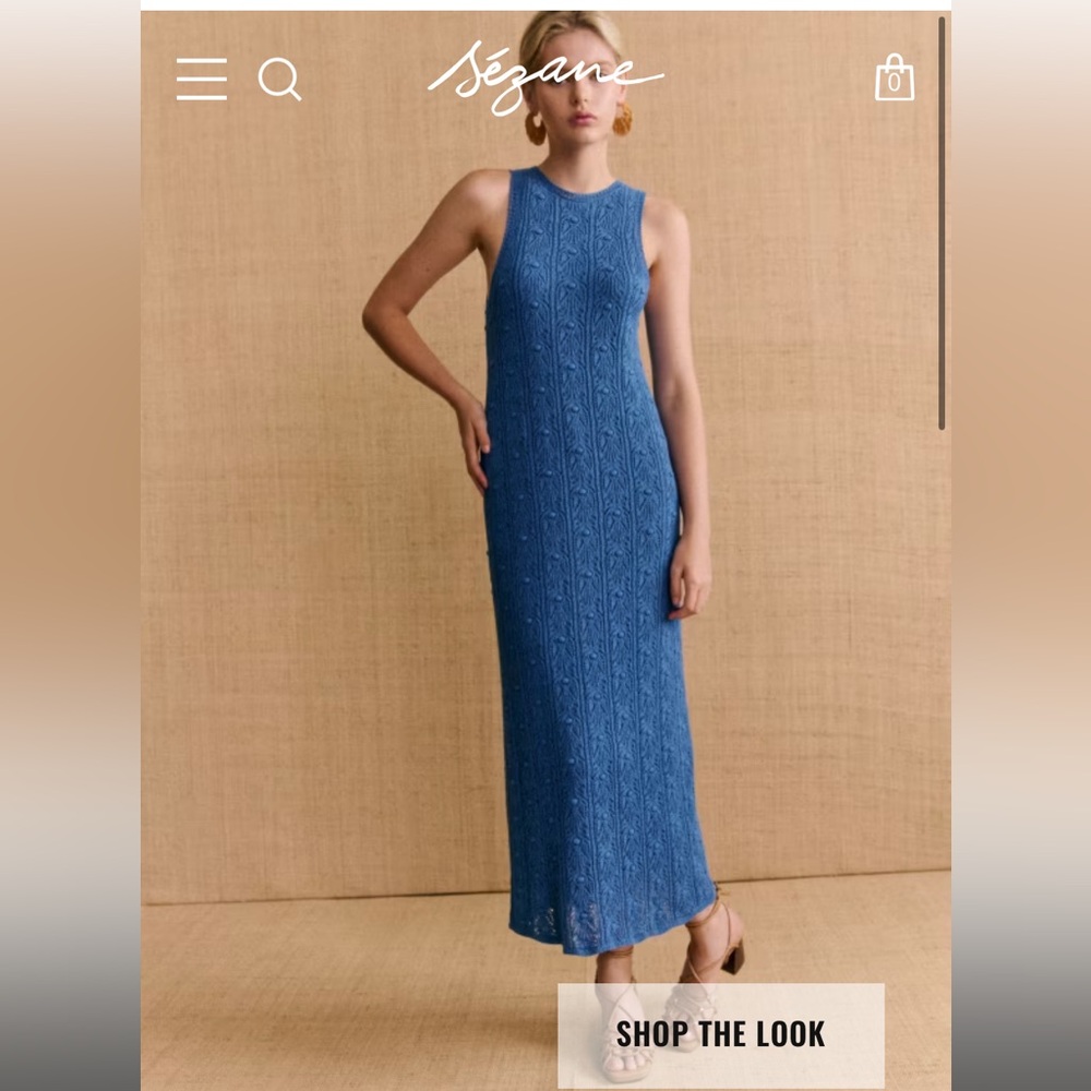 NEW SEZANE Wilma dress Small in Twilight blue